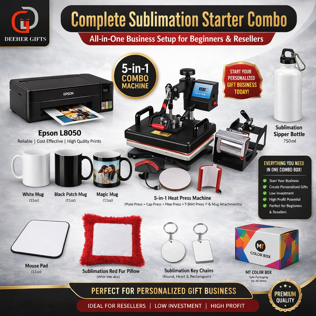 5 in 1 combo with 6 color printer full set up (Inc GST)
