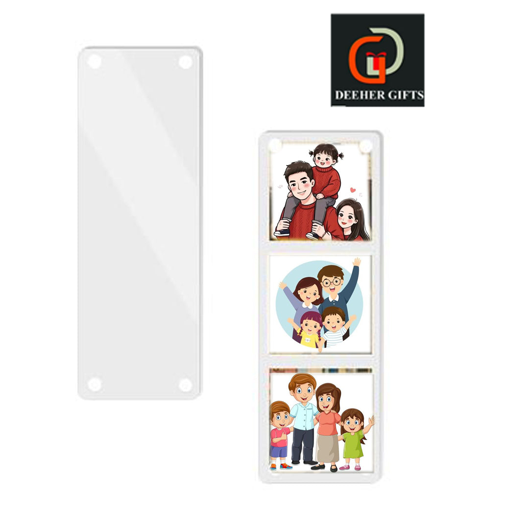 Polariod Acrylic Magnetic Photo Frame - Rectangle / 2.5 x 6 inch (approx.)