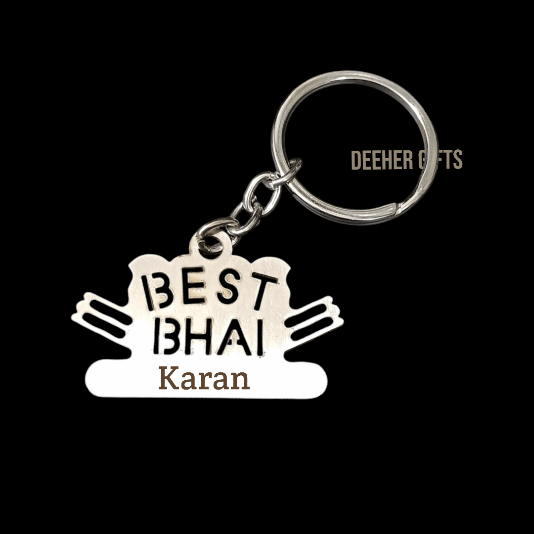 Stainless Steel Keychain ( Best Bhai ) – For Marking