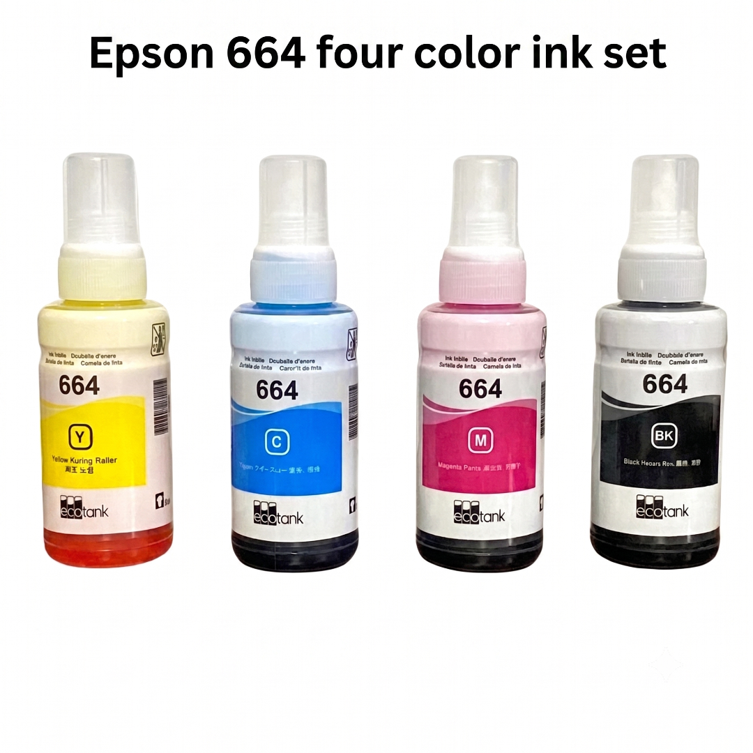 Epson 664 Photo Ink Bottle ( Pack of 4 ) (Compatible For L130)