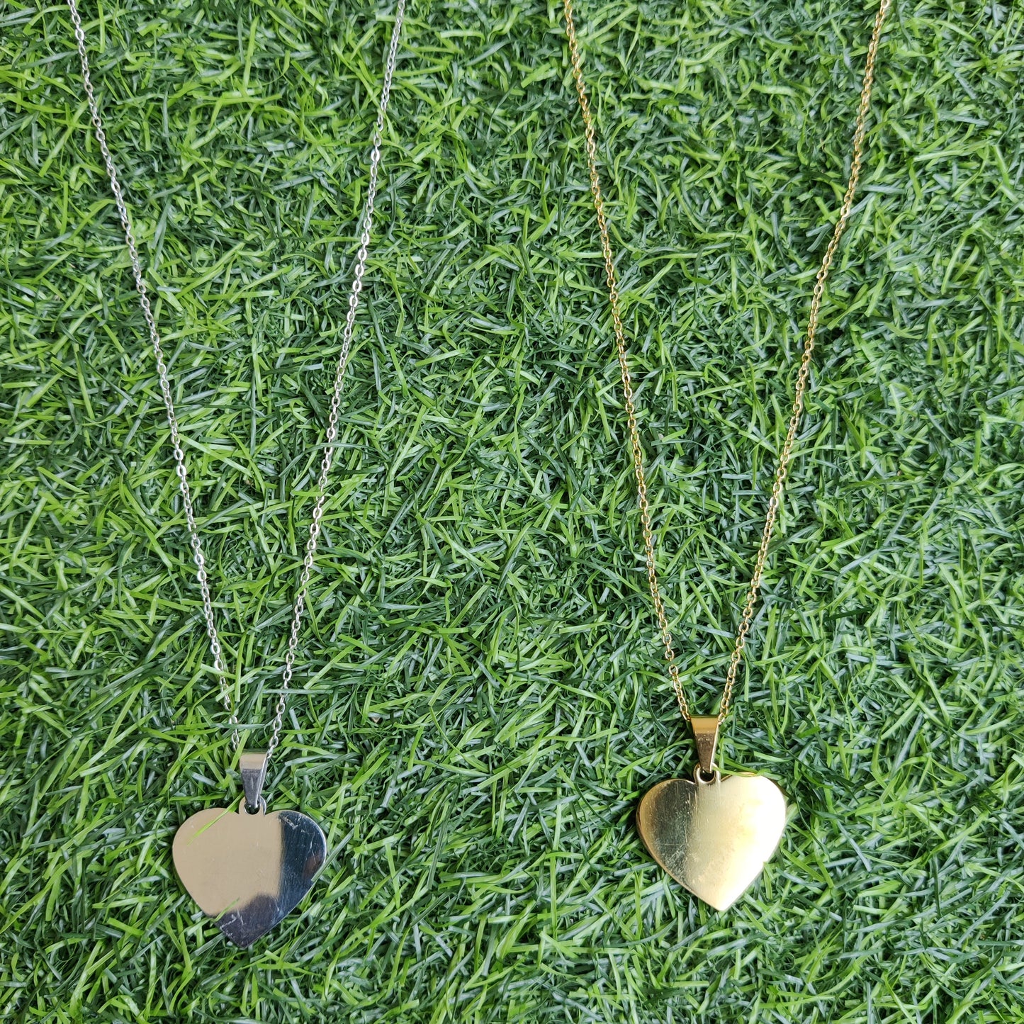 Big Heart Stainless Steel Necklace ( Golden / Silver )