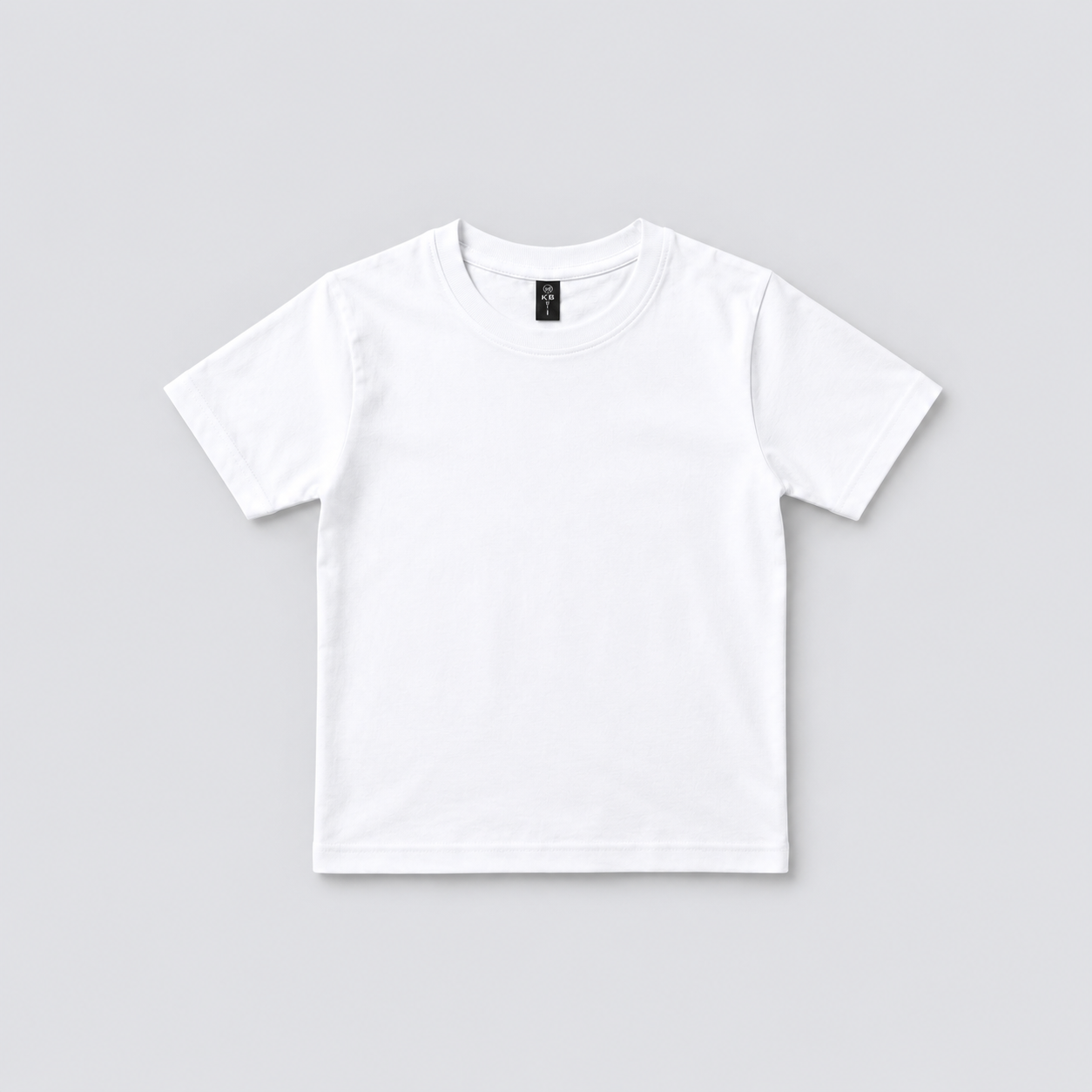 Kids white cotton t shirt for custom printing and branding applications