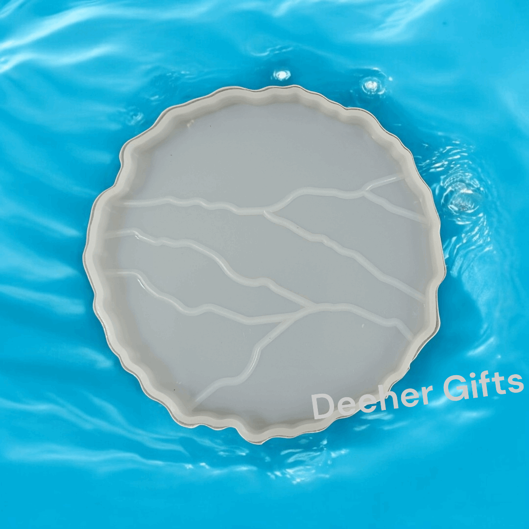 OUTLINE COASTER MOULD 4INCH (DG-SRN19) (10cm / 7mm Depth)