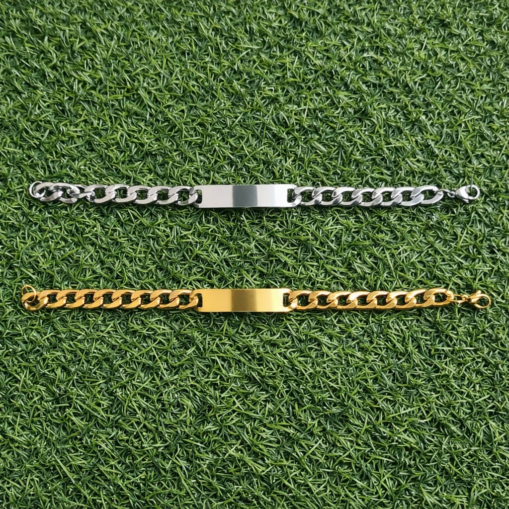 Stainless Steel Bracelet - 8 mm ( Golden / Silver )