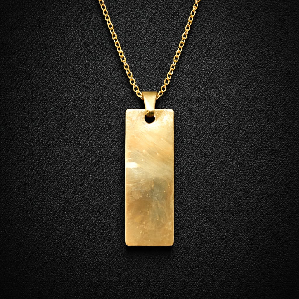 Classic Gold Bar Pendant Necklace