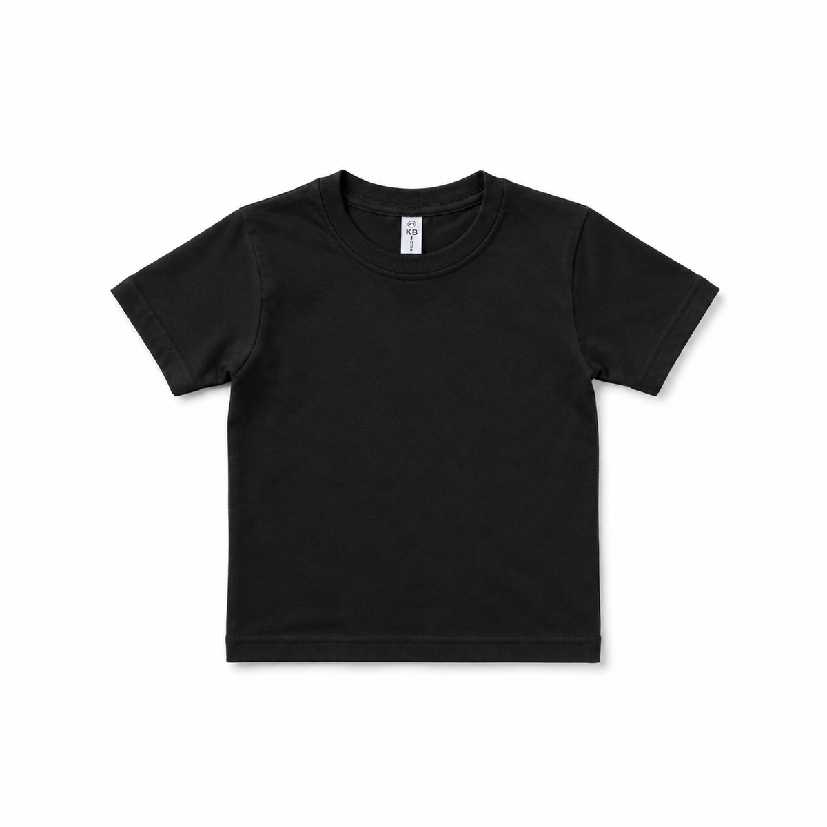 Cotton Tshirt Kids - Black / 180 GSM / BioWashed