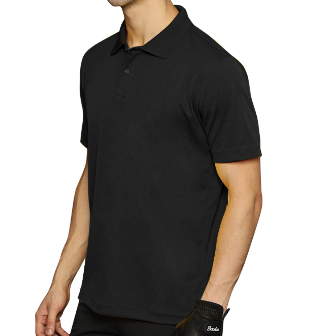 DryFit Collar T-shirt ( Black )