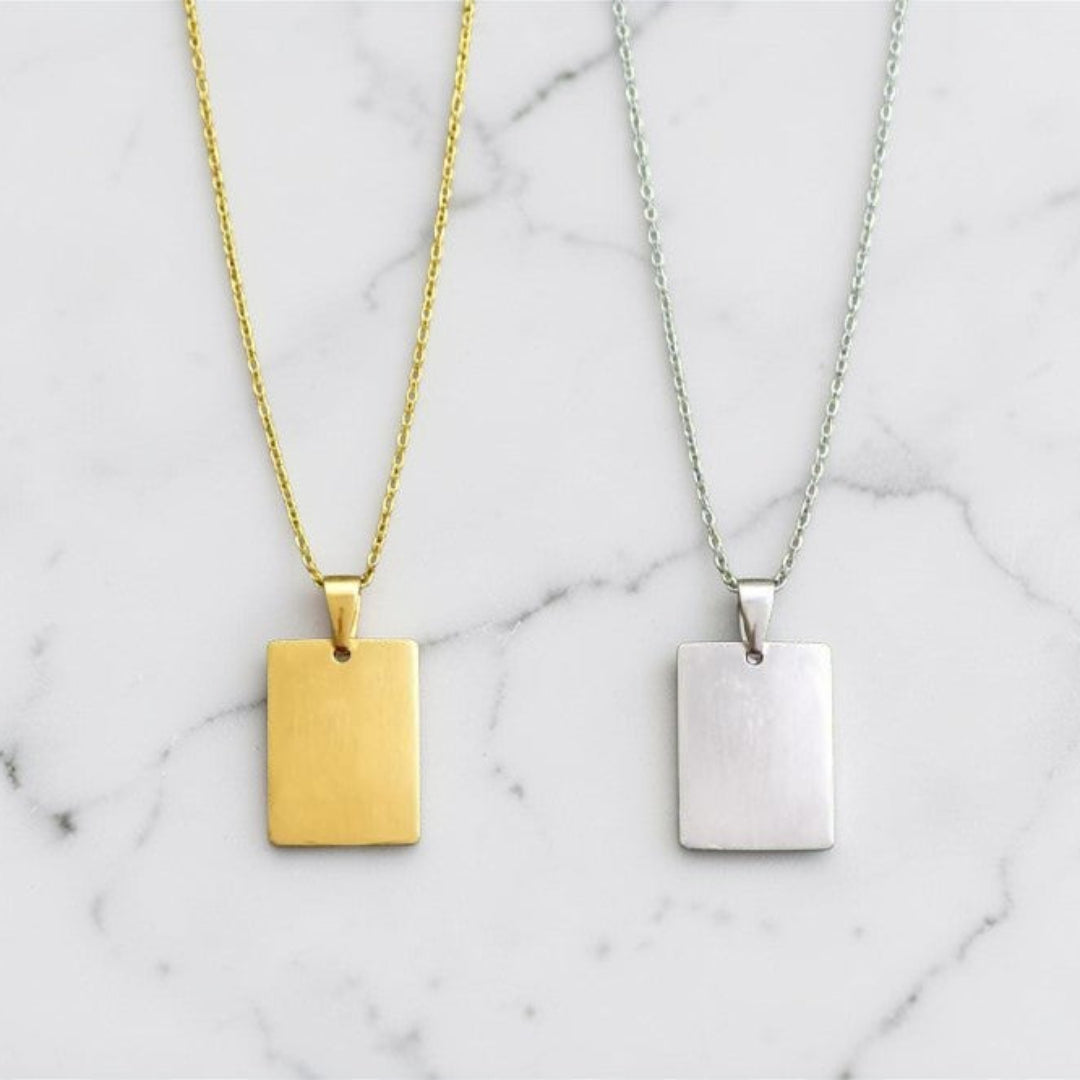 Metal Pendant (Rectangle) - ( For marking )