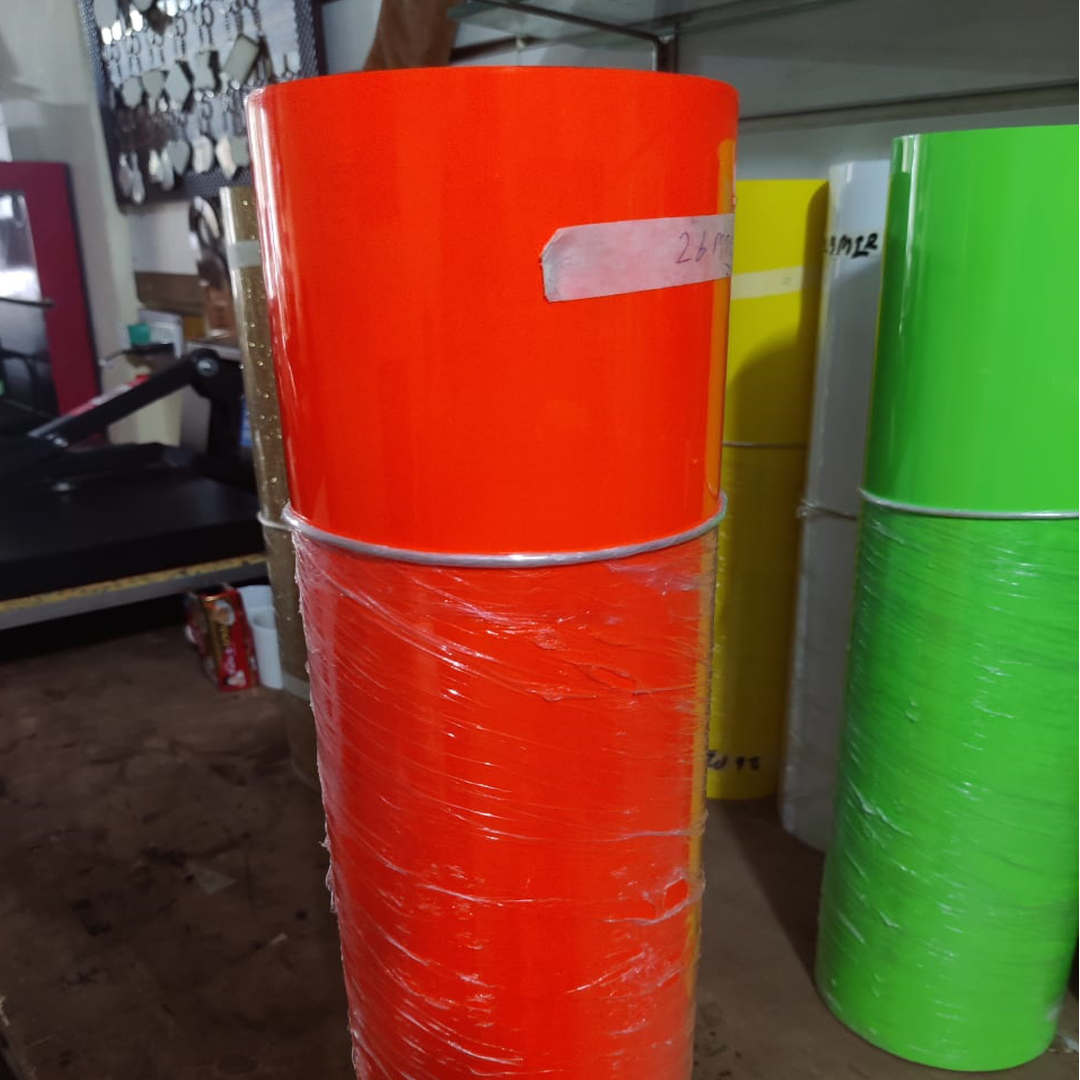 Vinyl Neon Orange Dark (per meter)