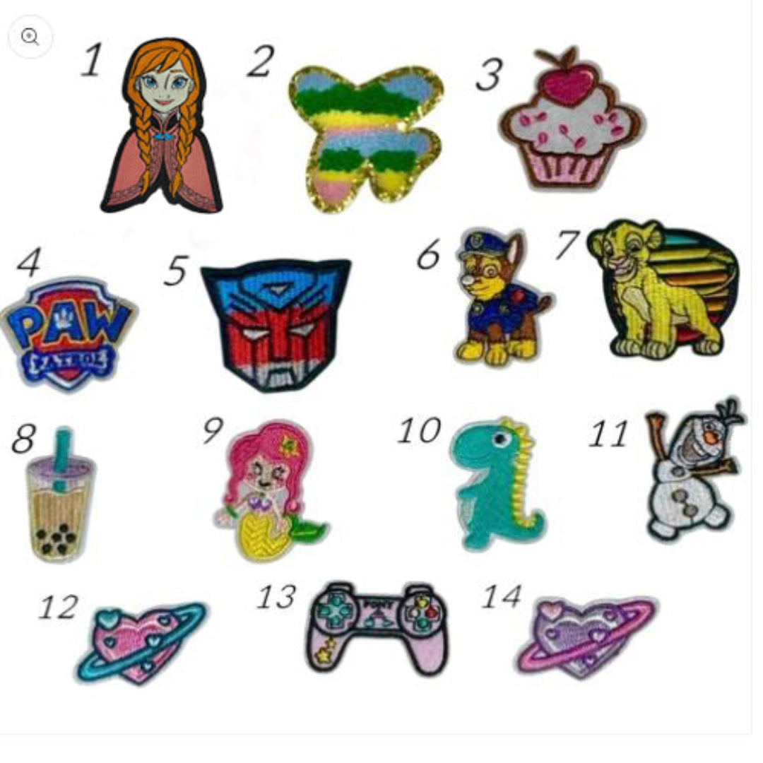 Iron on Patches (1 to 14 Designs) Approx.Size 2X2.5 inches