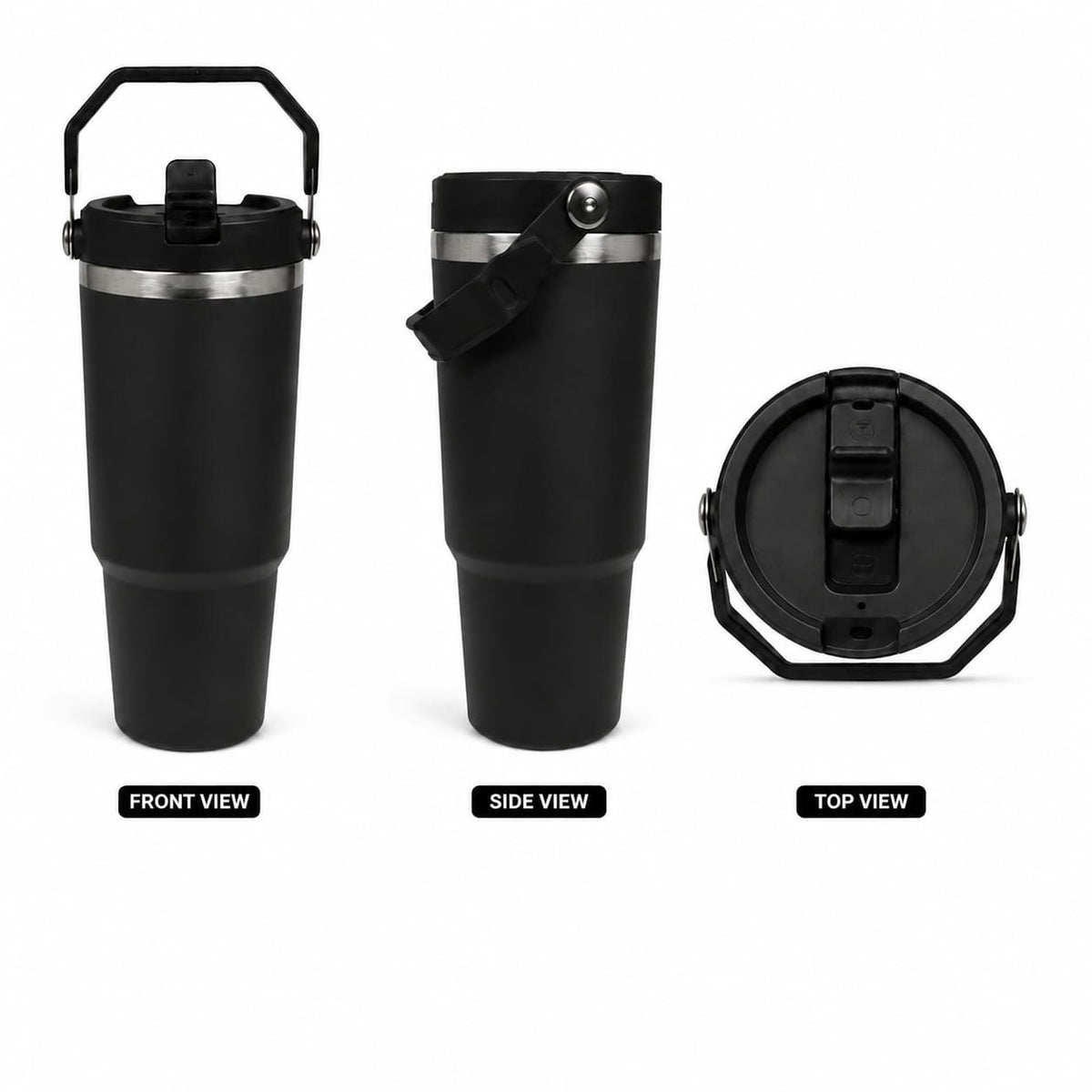 30 OZ Stainless Steel Tumbler | 900 ml | Black | For Engraving / UV
