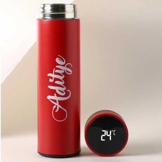 Temperature Bottle- RED (500 ml) ( For Engraving / UV)