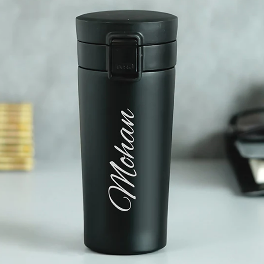 Vacuum Insulated Travel Mug | Black | 380 ml | For Engraving / UV