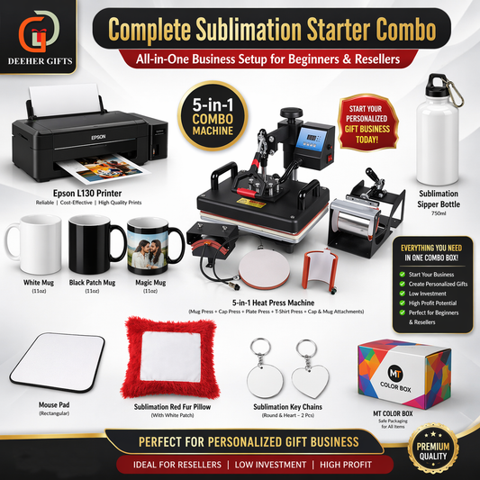 5 in 1 combo with 4 color printer full set up (Inc GST)