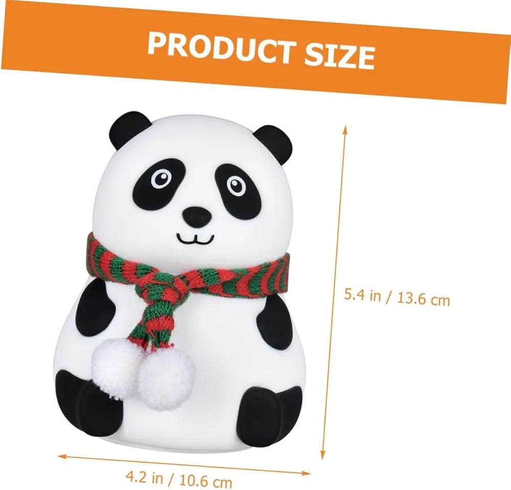 Panda Glow Silicone Night Lamp (Tap Control | Multicolor Ambient Light)