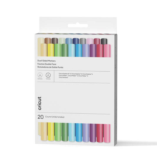 Cricut Joy Dual Sided Markers, Ultimate Set (20 pack) 0.4 & 1.0