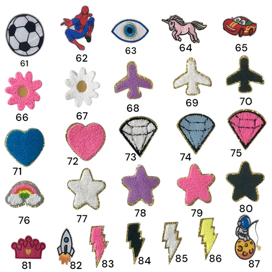 Iron on Patches (61 to 87 Designs)
