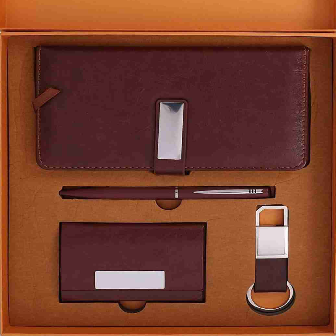 Gift Set DGGS03 – 4 in 1 (Brown) / Diary size A6