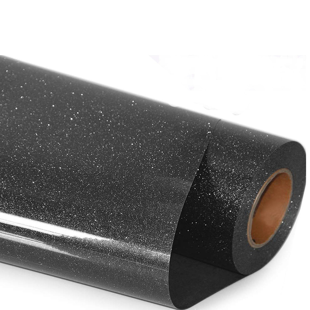 Vinyl Glitter Black (per meter)