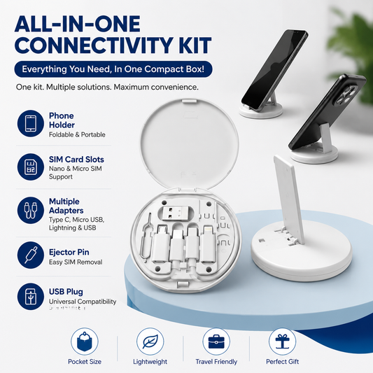 Charging Data Cable Set with Storage Box (White Color)