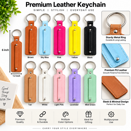 Stickout PU Leather Keychain Mix Colors (6X1.2 inch)