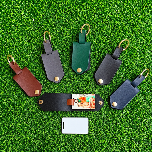 Leather Photo Memory keychain (With Sublimation MDF Insert)