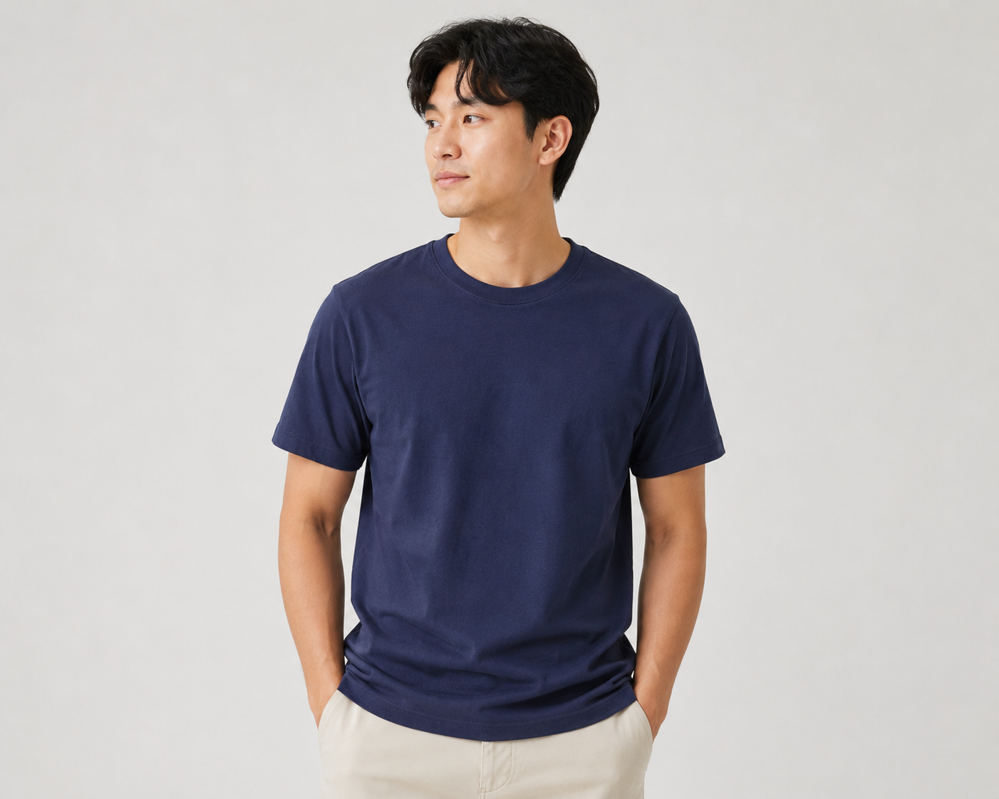 Cotton Tshirt (Navy Blue)