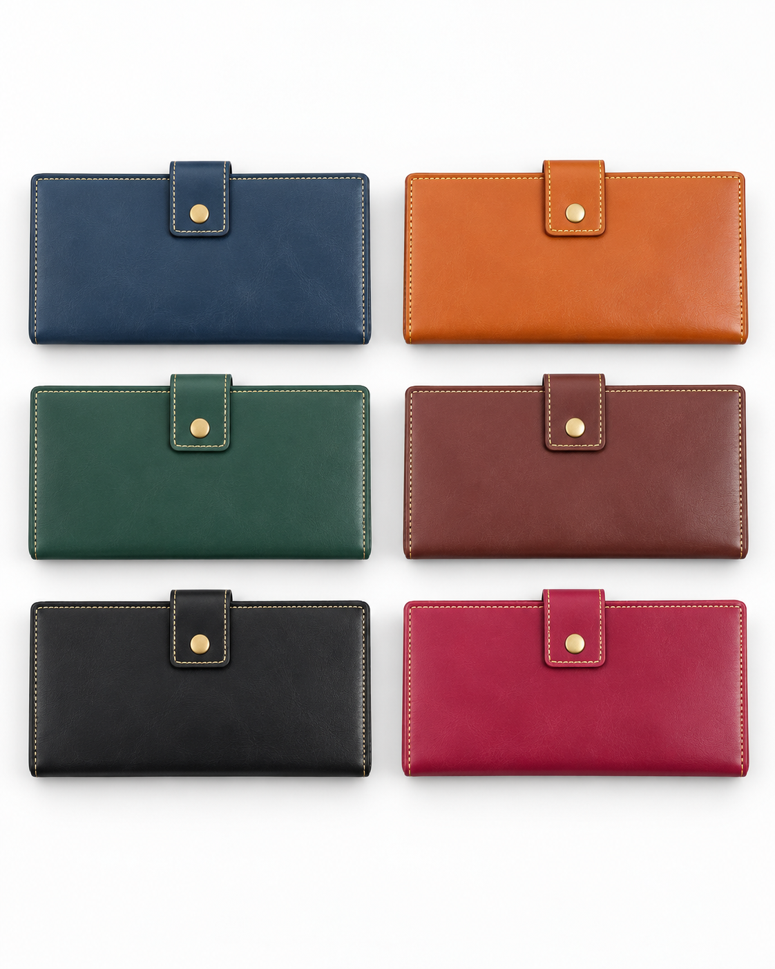 Faux leather ladies clutch in mix colors wholesale India
