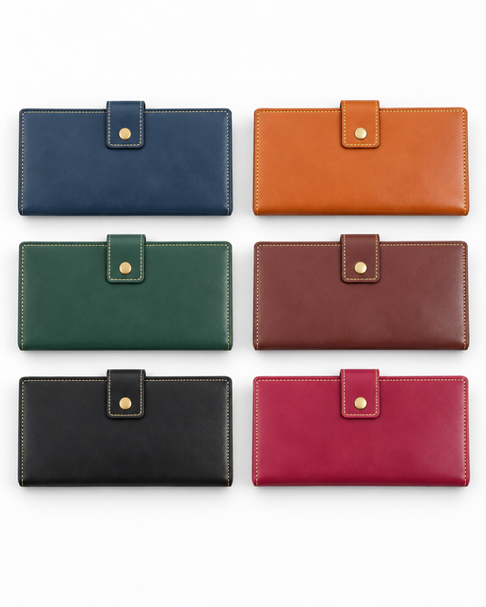 Faux leather ladies clutch in mix colors wholesale India