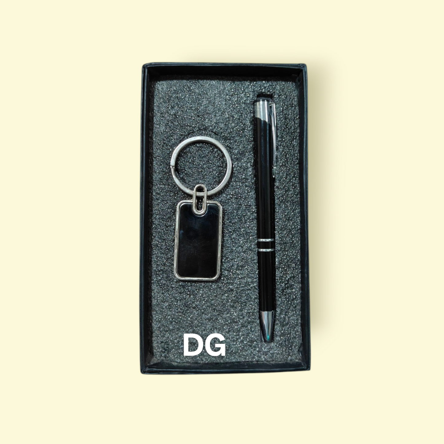 Metal Pen and Keychain Combo Set black (Benz001)