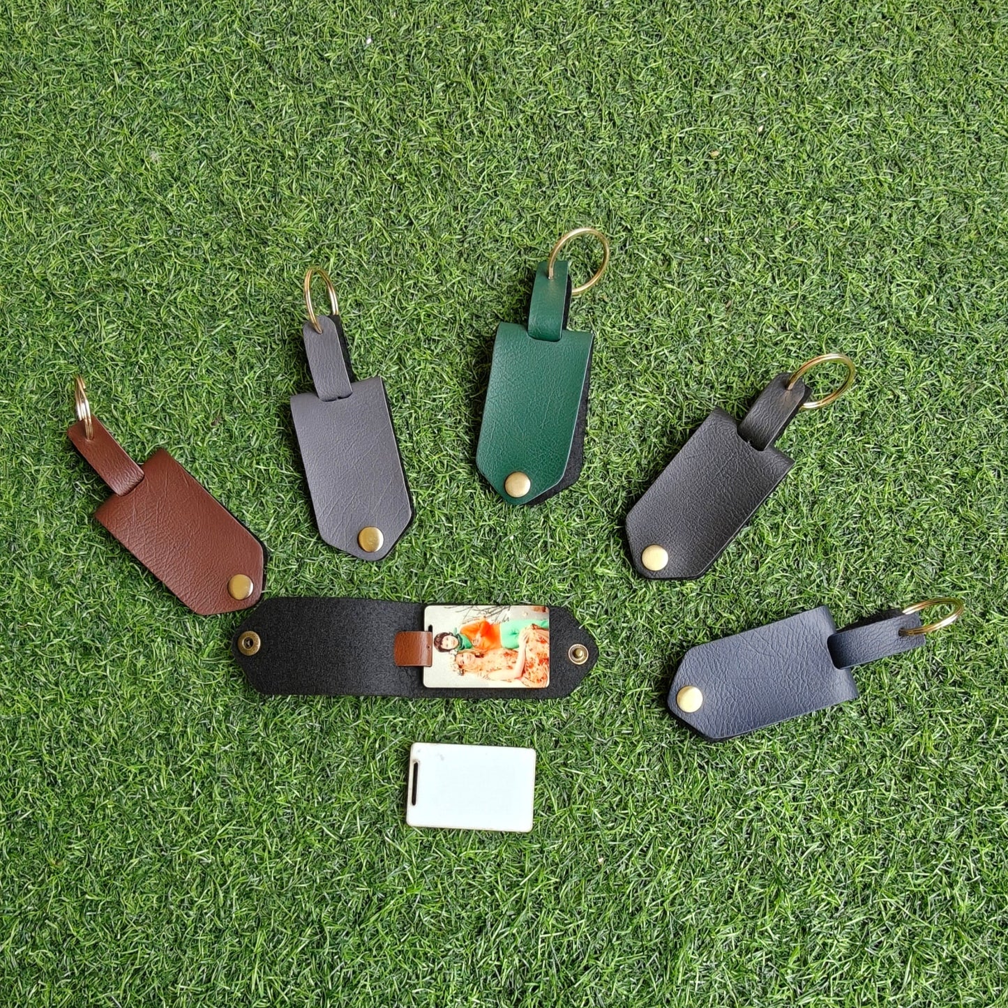 Leather Photo Memory keychain (With Sublimation MDF Insert)