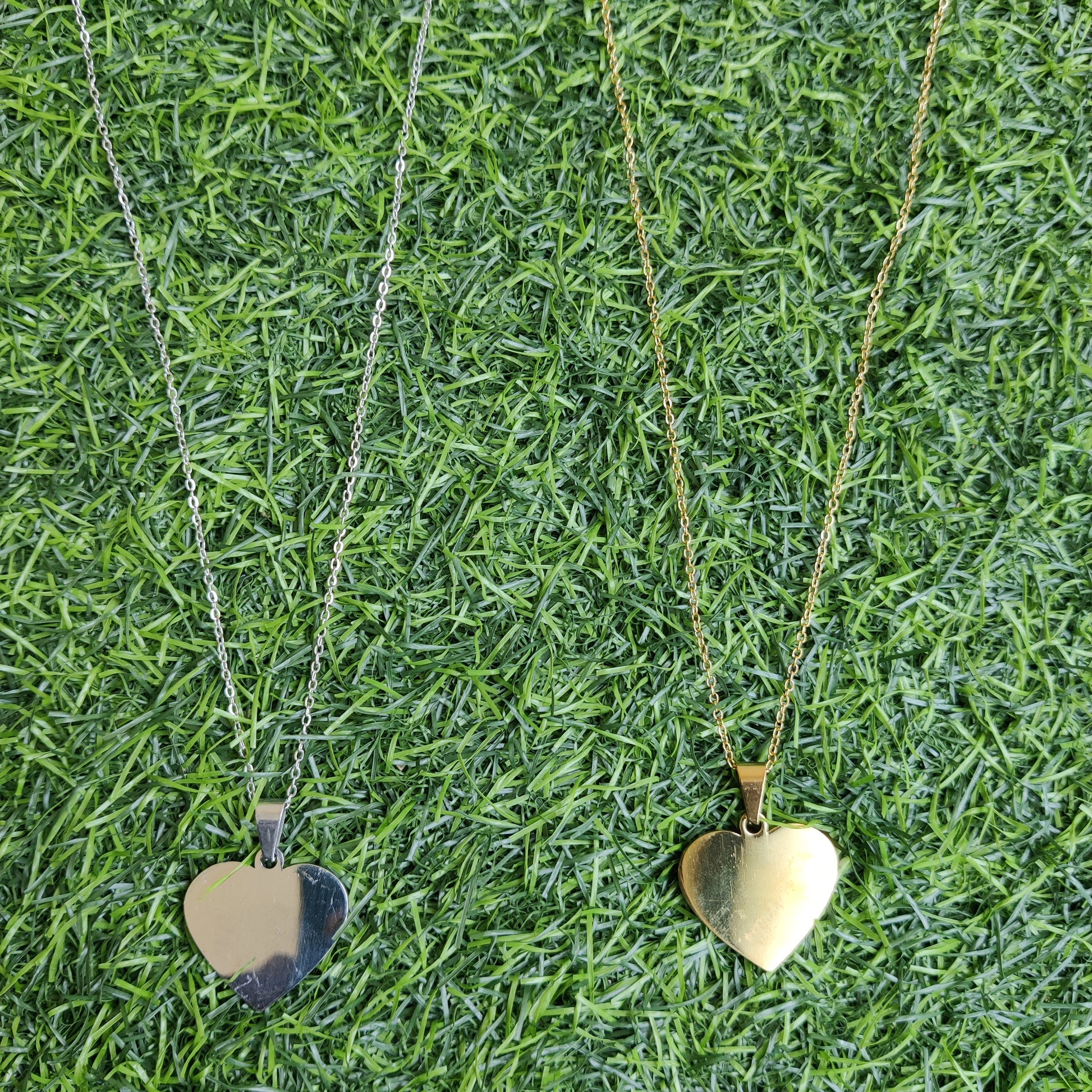 Big Heart Stainless Steel Necklace ( Golden / Silver )