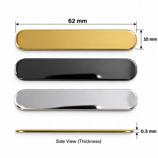 Metal Strips – Golden / Black / Silver – For Marking