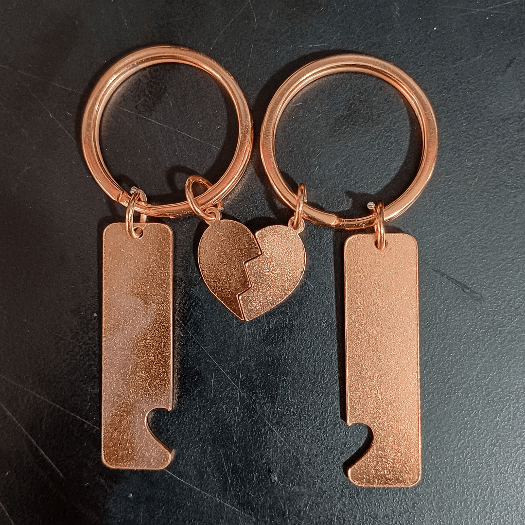 Couple Keychain – For Marking ( Color - GOLD, SILVER, ROSE GOLD )