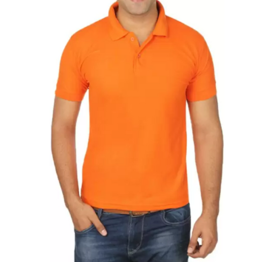 DryFit Collar Tshirt ( Orange )