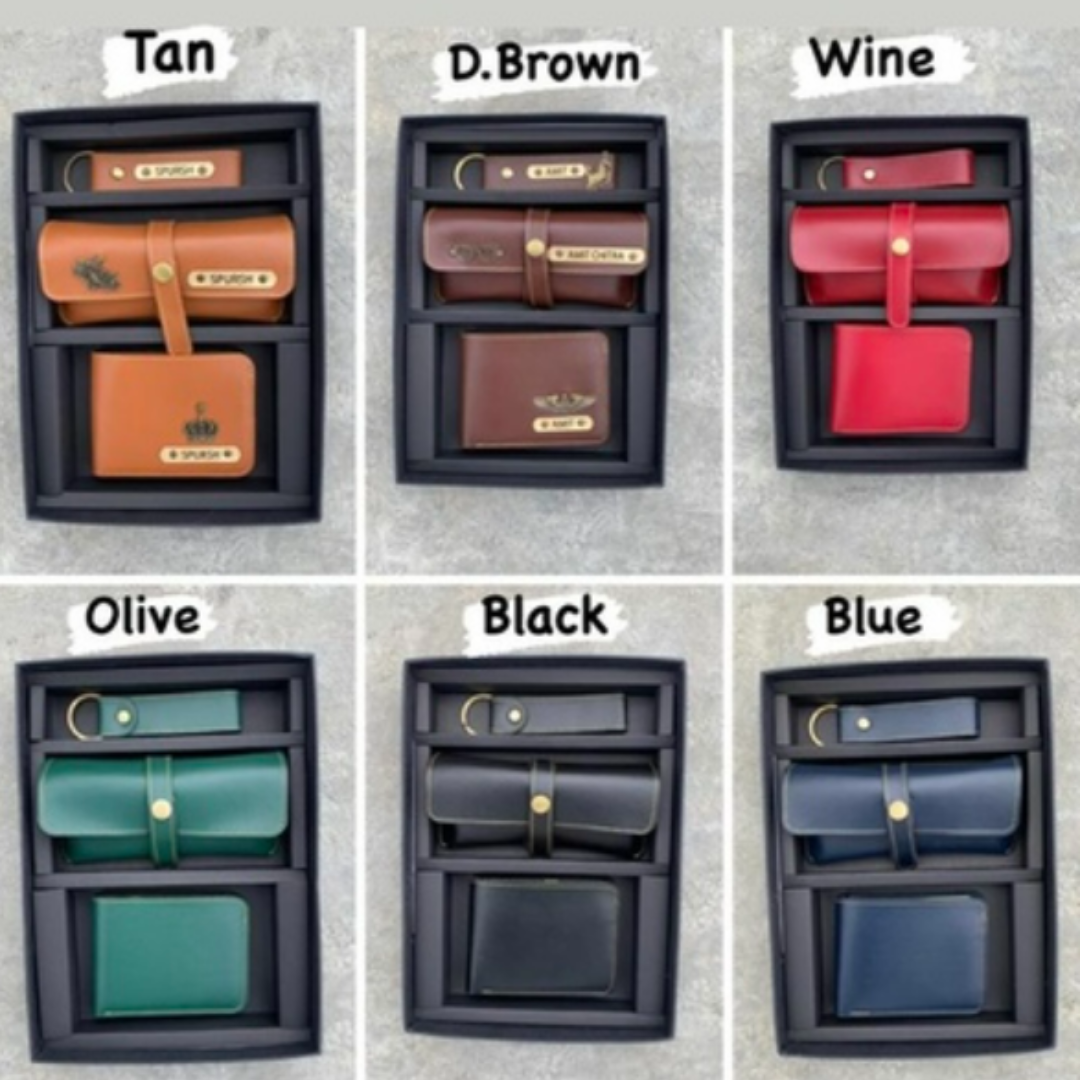 Faux Leather Men’s Combo Set of 3