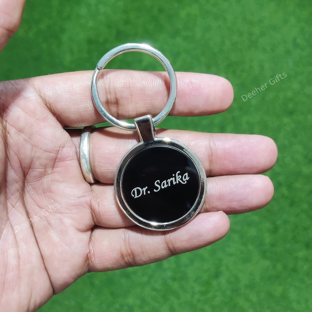 Keychain Metal ( Round ) – For Both Side Engraving