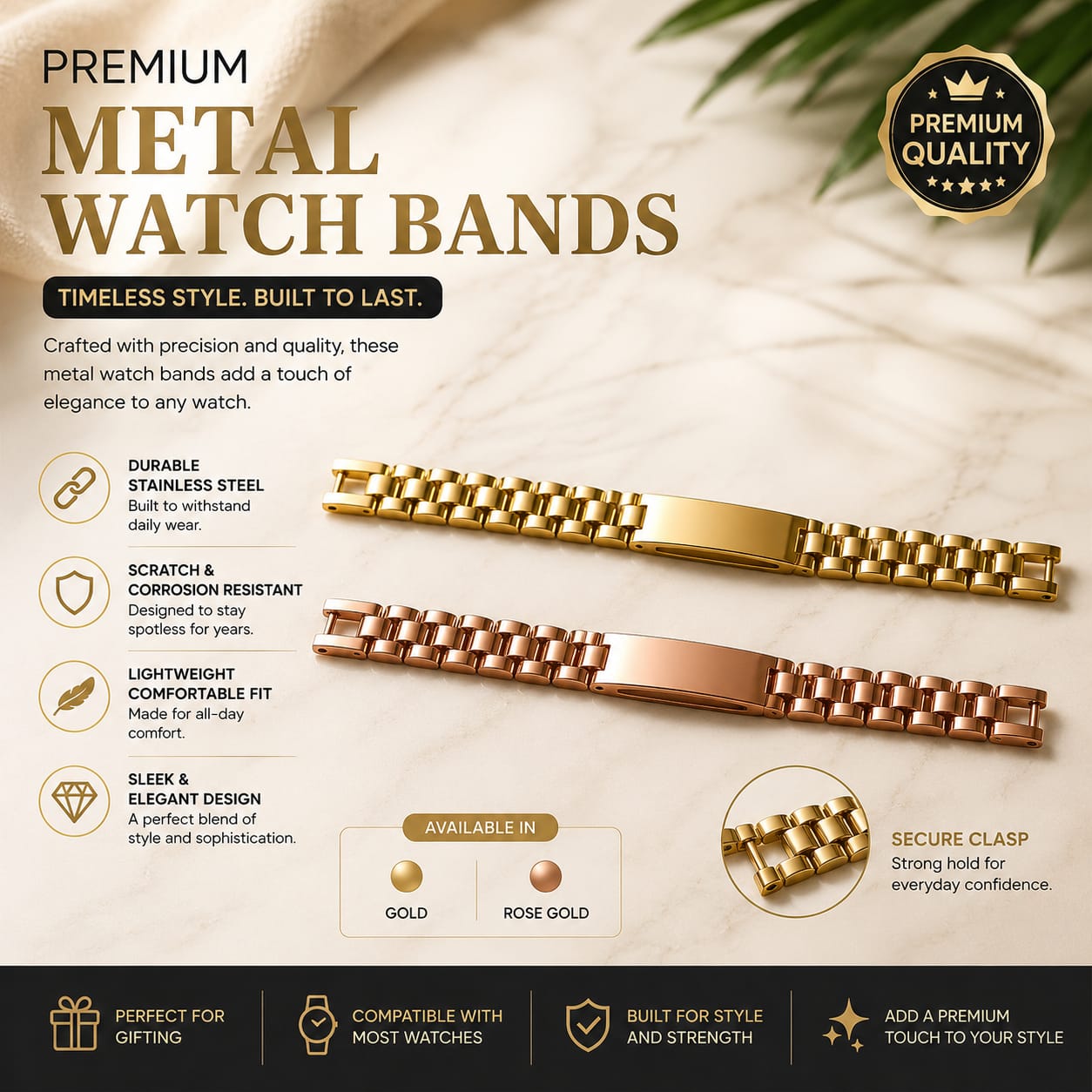 Rome bracelet – Mix Color ( Golden / Rose gold )