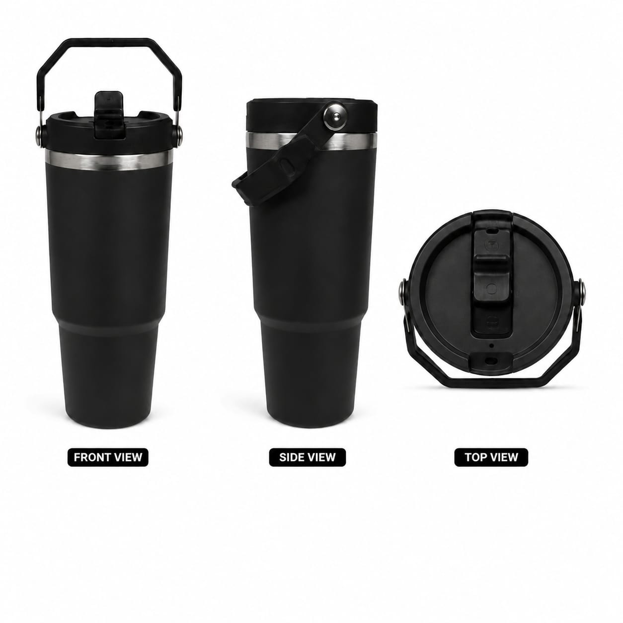 30 OZ Stainless Steel Tumbler | 900 ml | Black | For Engraving / UV