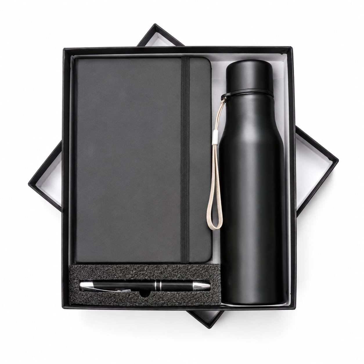 Gift Set DGGS301 – 3 in 1 (Black) - (Diary , Pen , Bottle Set)