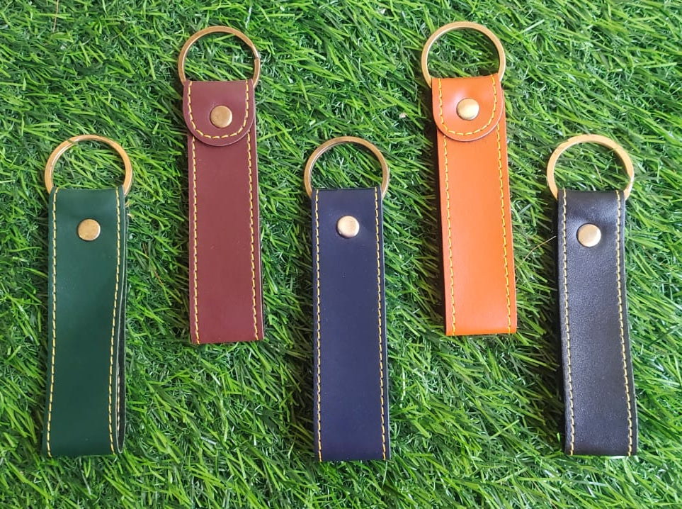 Faux Leather Keychain