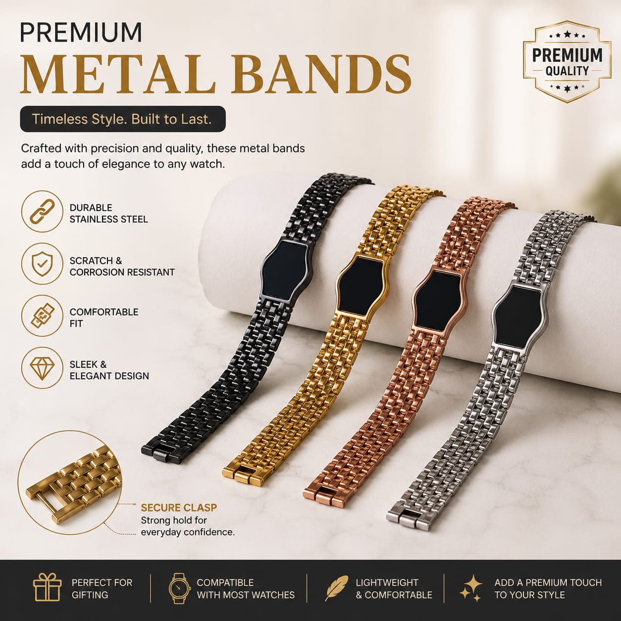 Cuban bracelet – Mix Color ( Golden /  Silver / Rose gold / Black)