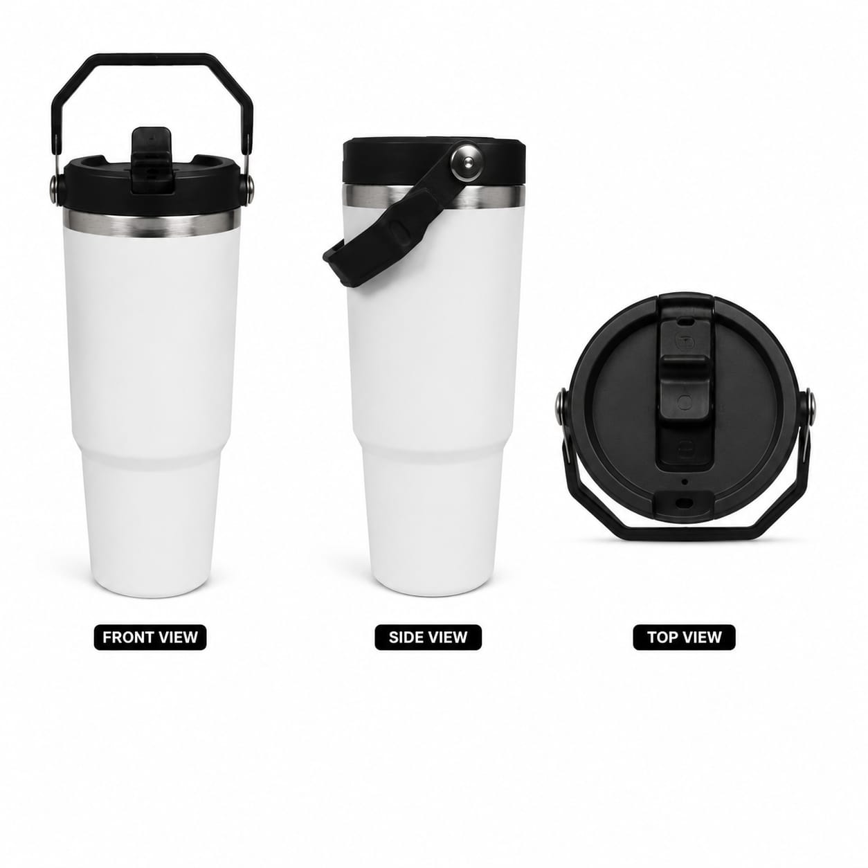 30 OZ Stainless Steel Tumbler | 900 ml | White | For Engraving / UV