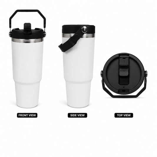 30 OZ Stainless Steel Tumbler | 900 ml | White | For Engraving / UV