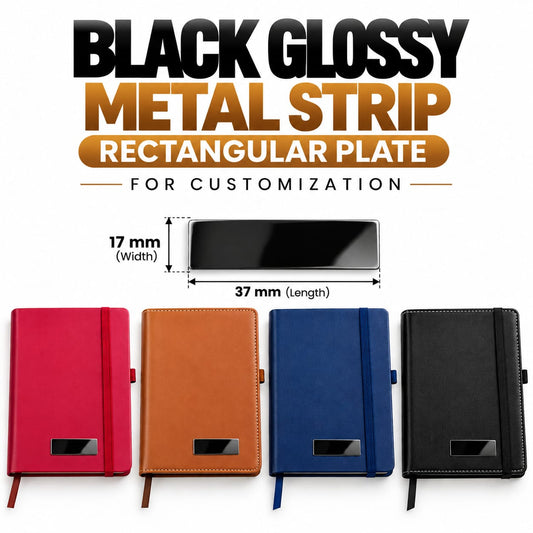 Rectangle Metal Strips Black GLossy / For Marking