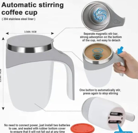 Automatic Stirring Coffee Mug | White | 400 ml |