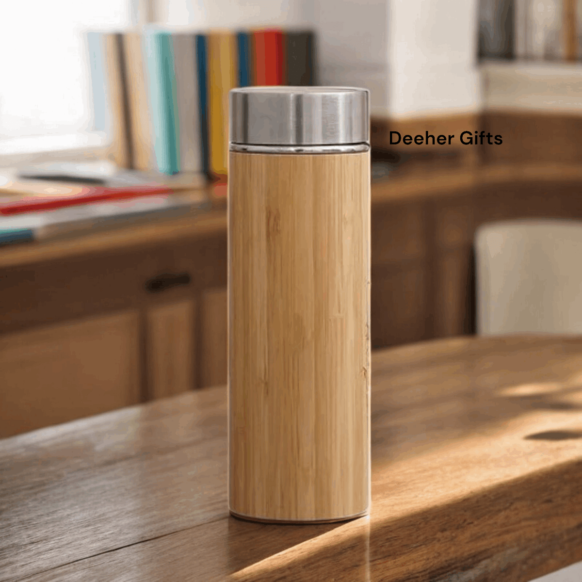 Bamboo Stainless Steel Bottle (400 ml) | For Engraving / UV