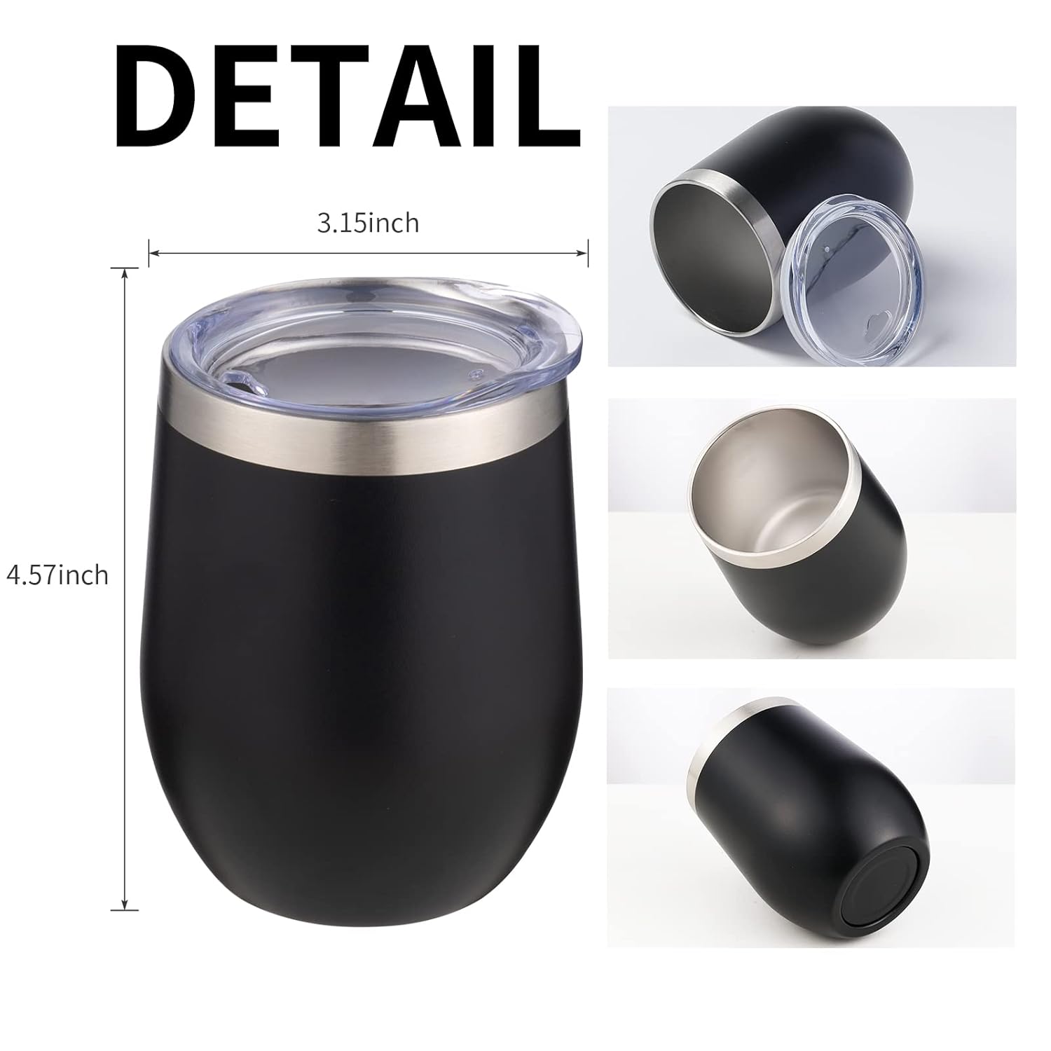 Stainless Steel Insulated Coffee Mug | Black | 250ml | For Engraving / UV