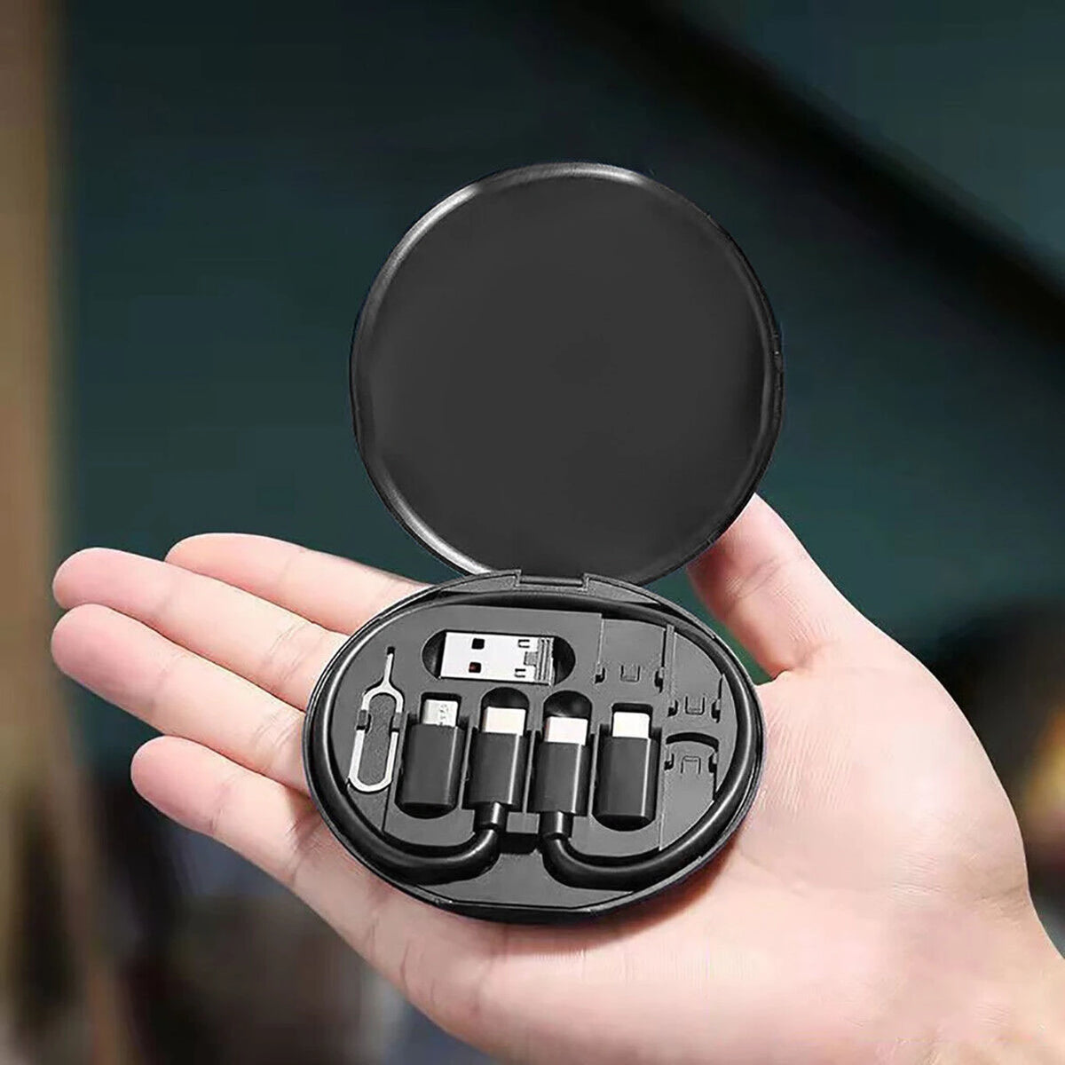 Charging Data Cable Set with Storage Box(Black Color)