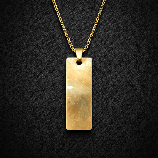 Classic Gold Bar Pendant Necklace